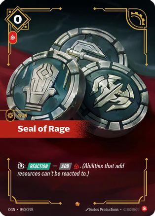 Seal of Rage - Isekai Decks