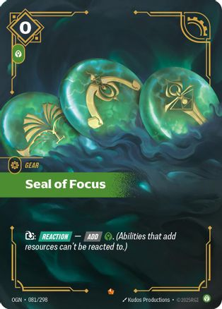 Seal of Focus - Isekai Decks